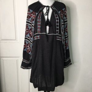 Free People Black Boho Chic Festival Dress Size XS